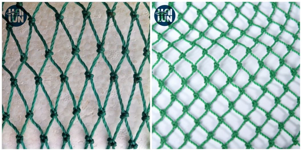 Высокое качество вязать зеленый PE рыбалка сетка