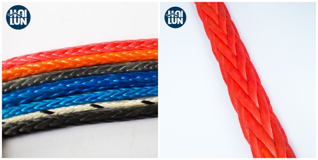 Хорошее качество UHMWPE / HMPE веревка для морской пелья и рыбалки