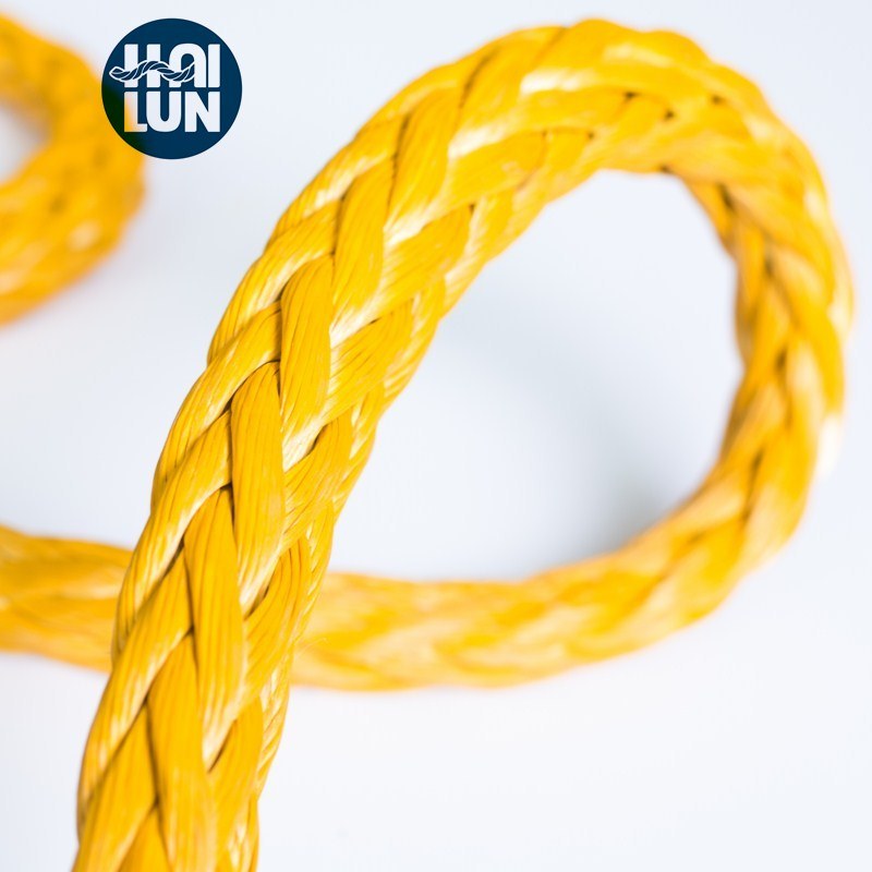 Сопротивление износа 12 Strand UHMWPE / HMPE / HMWPE веревка для причал