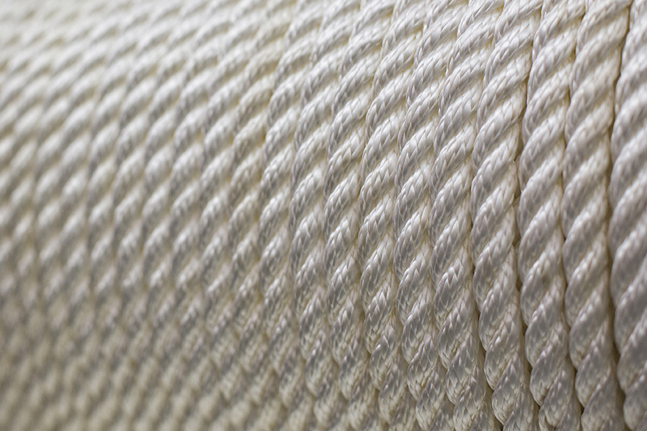 3 прядь белого полиамида многофабриката синтетический нейлоновый канат