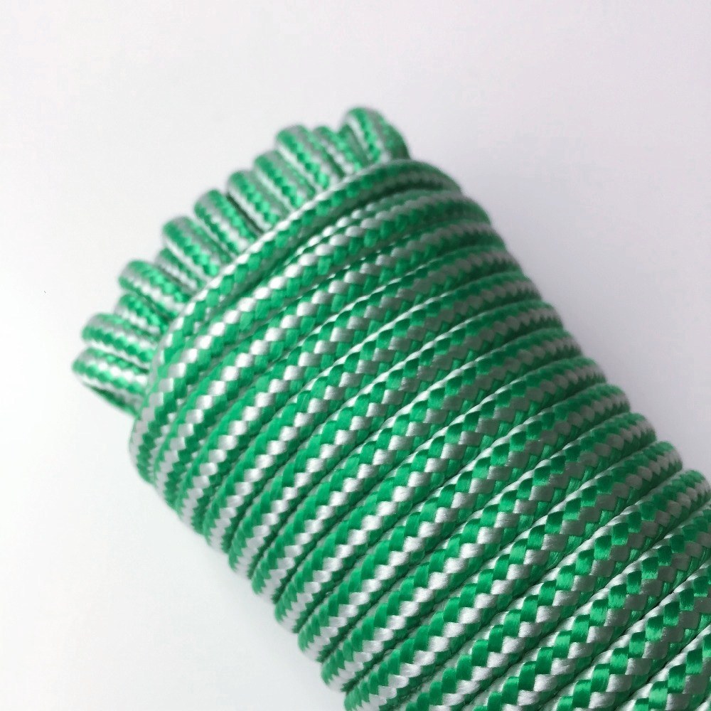 Зеленый 4MMX20M Высокопрочная плетеная полипропиленовая канатная каната