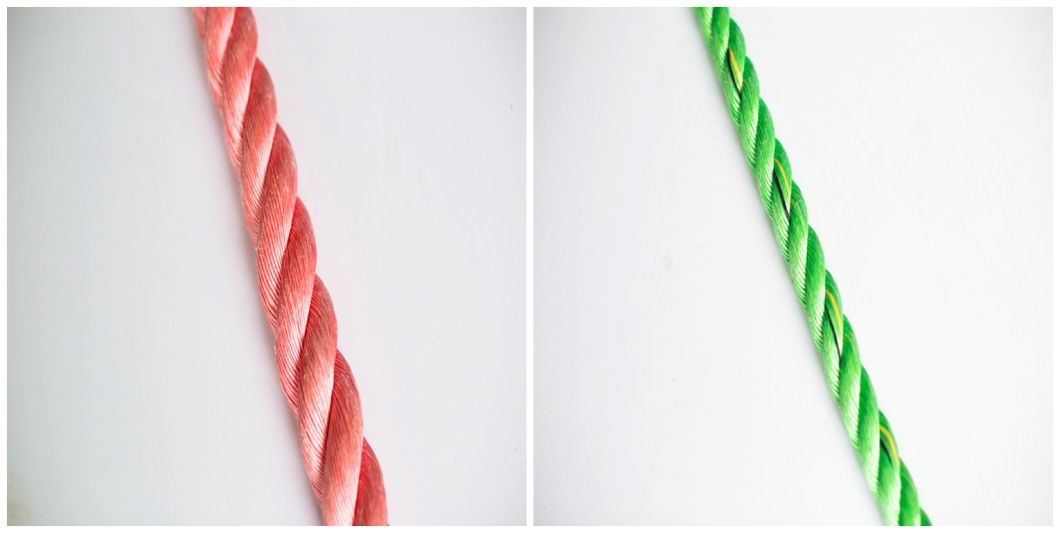3 Strand 16mm PP нейлон плетеный зеленый веревка рыбалка