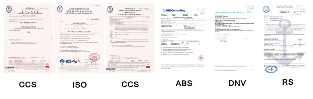 8股白色黄色聚丙烯和聚酯混合绳